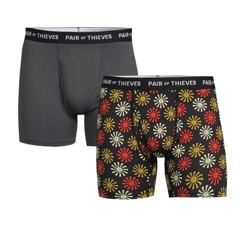Pair of Thieves Men’s SUPERFIT Solar Rotations boxer briefs, 2-pack 3XL